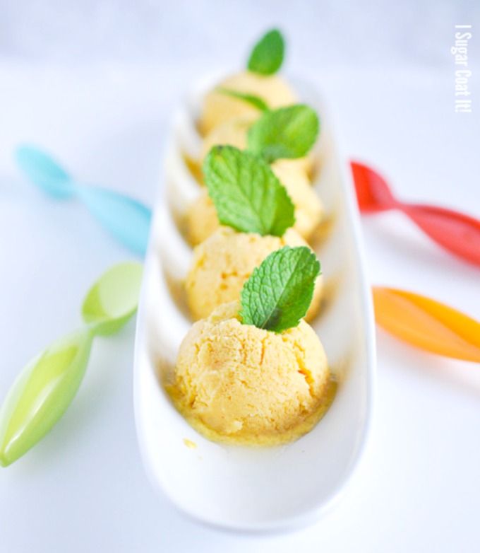 Ginger Peach Sherbet