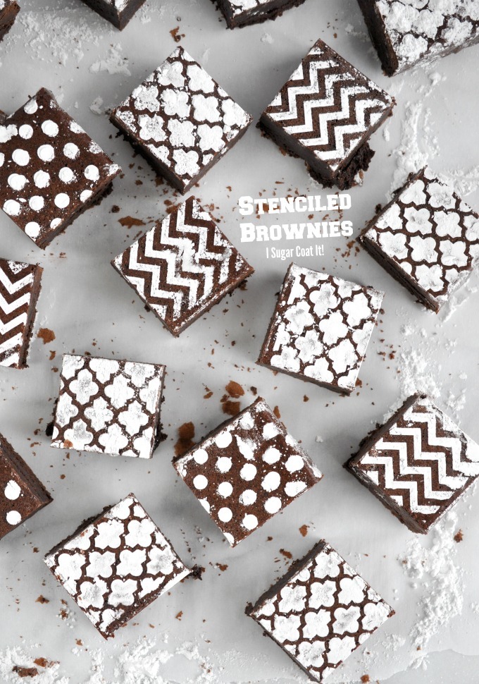 Stenciled Brownies Using Icing Sugar {Tutorial Tuesday}