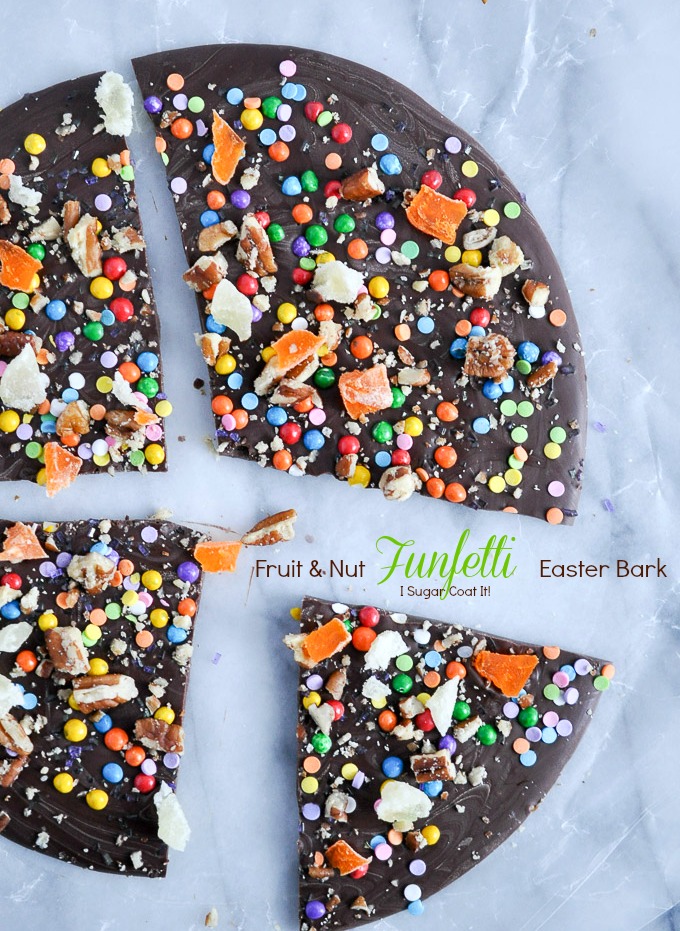 Fruit and Nut Funfetti Easter Bark