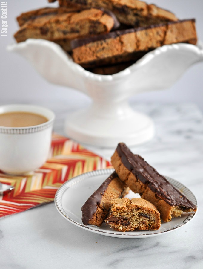 Double Chocolate Chunk Gianduja Biscotti