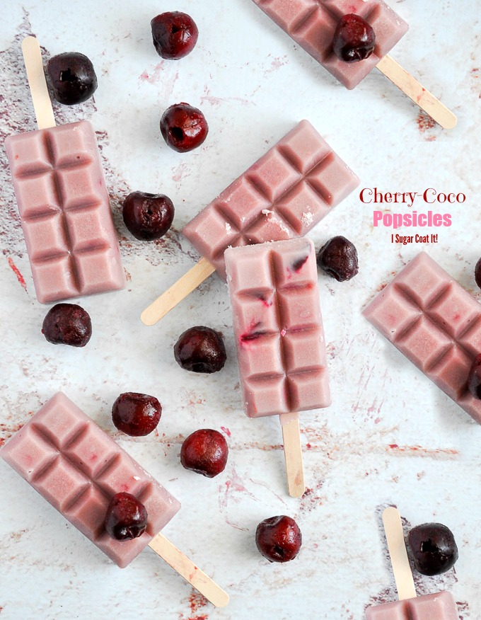 Cherry Coconut Popsicles