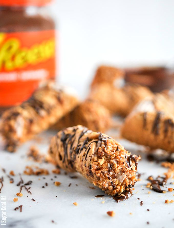 Whipped Coconut Chocolate Peanut Butter Cannoli