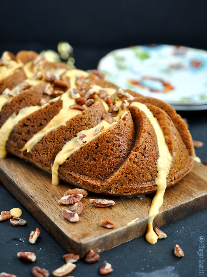 Pumpkin Loaf with Pecan Pumpkin Spice Glaze