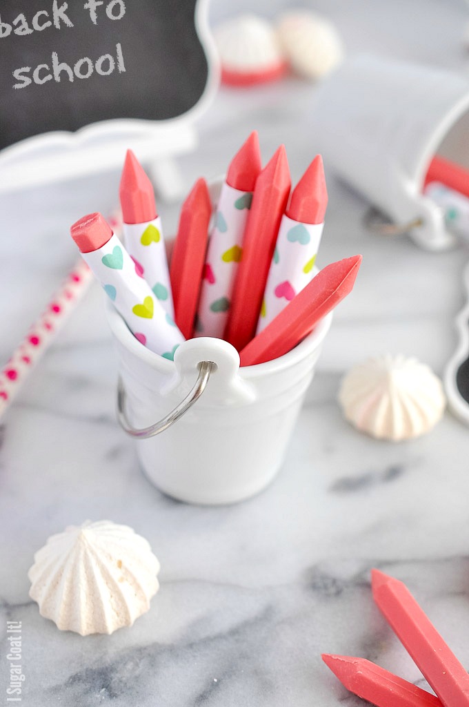 Back To School Strawberry Chocolate Crayons