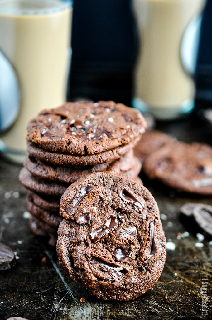 These Chocolate Chunk Shortbread Ice Cream Sandwiches are rich cocoa and dark chocolate chunk shortbread cookies stuffed with delectable homemade ice cream.