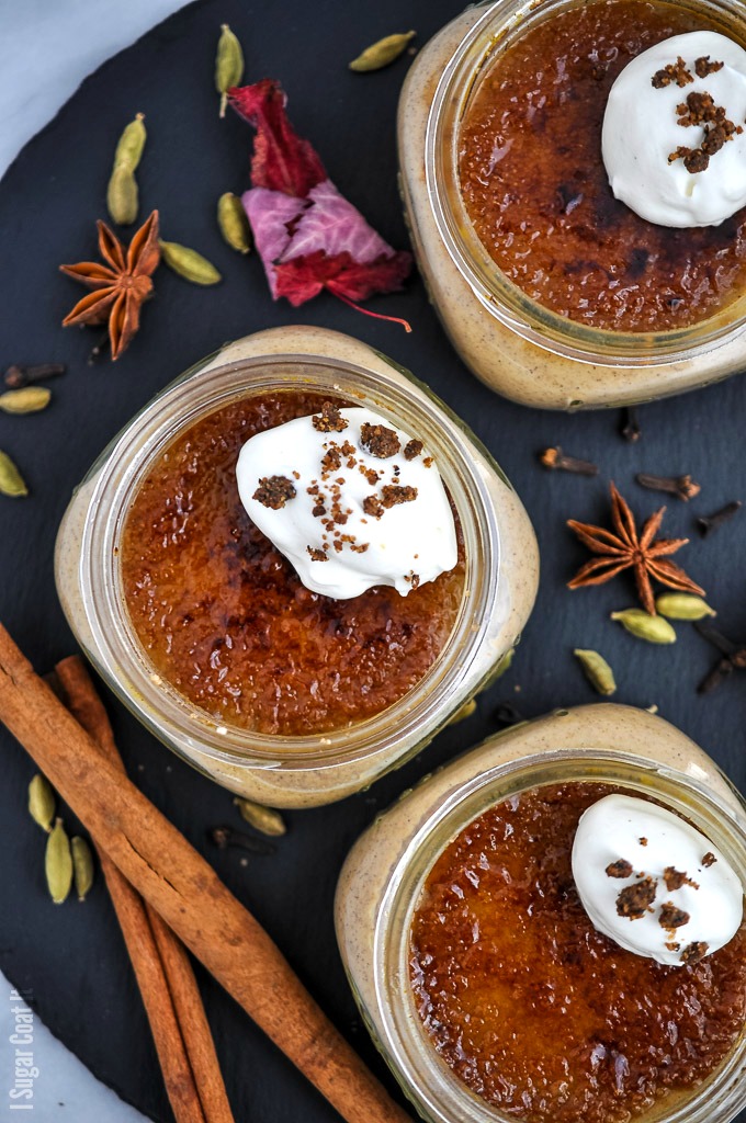 Sous Vide Chai Pumpkin Creme Brulee packed with some of my favourite fall flavours and cooked to velvety smooth perfection.